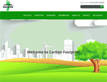 Tablet Screenshot of carbonfootprint.com